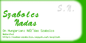 szabolcs nadas business card